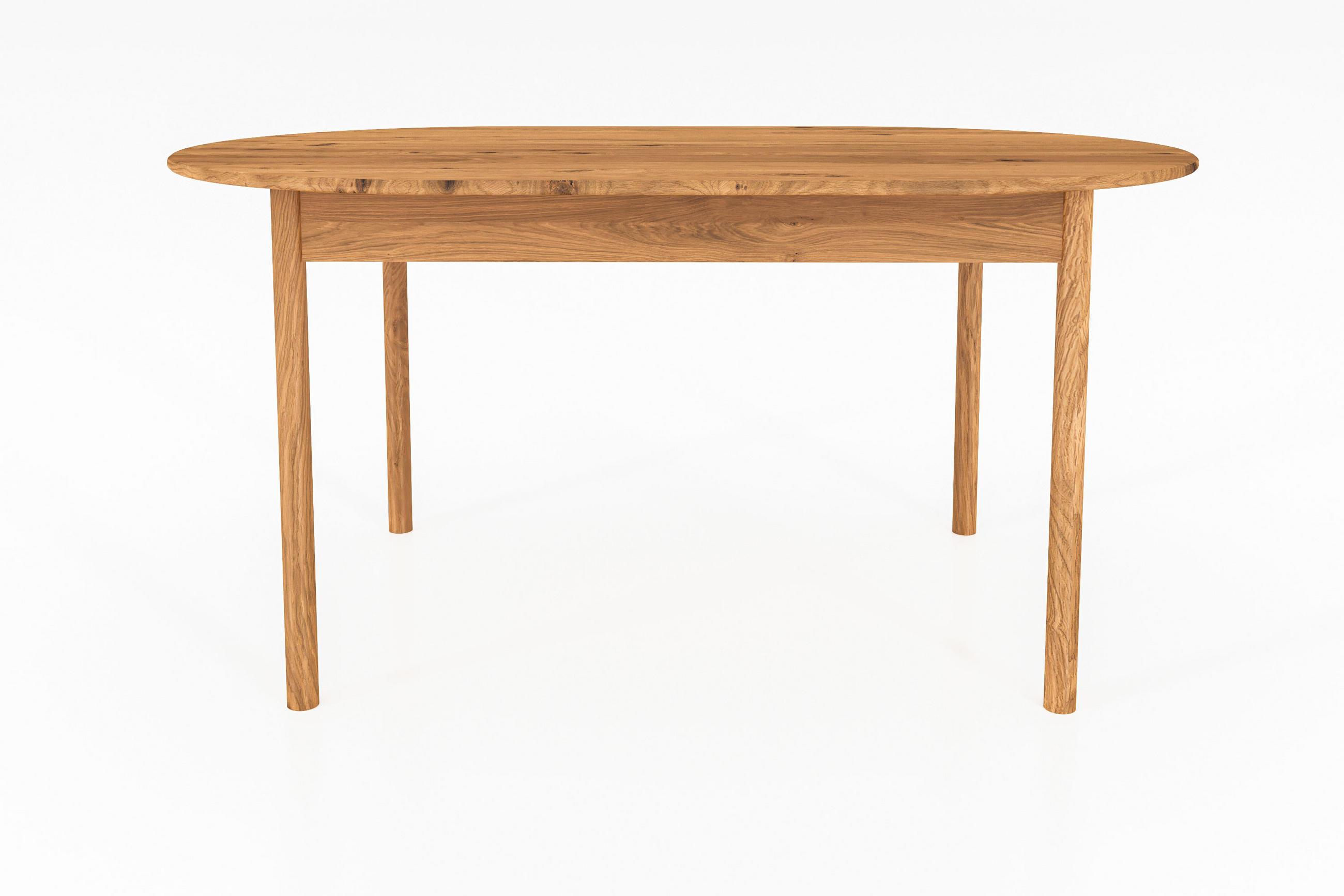 TISCH OVAL INA Wildeiche - Dunkelbraun, Holz (160/80/77cm) - byoak