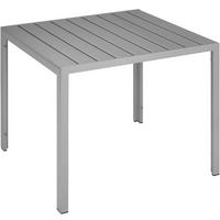 GARTENTISCH Maren, 90 x 90 x 74,5 cm, silber - Silberfarben, Metall (90/90/74.5cm) - tectake