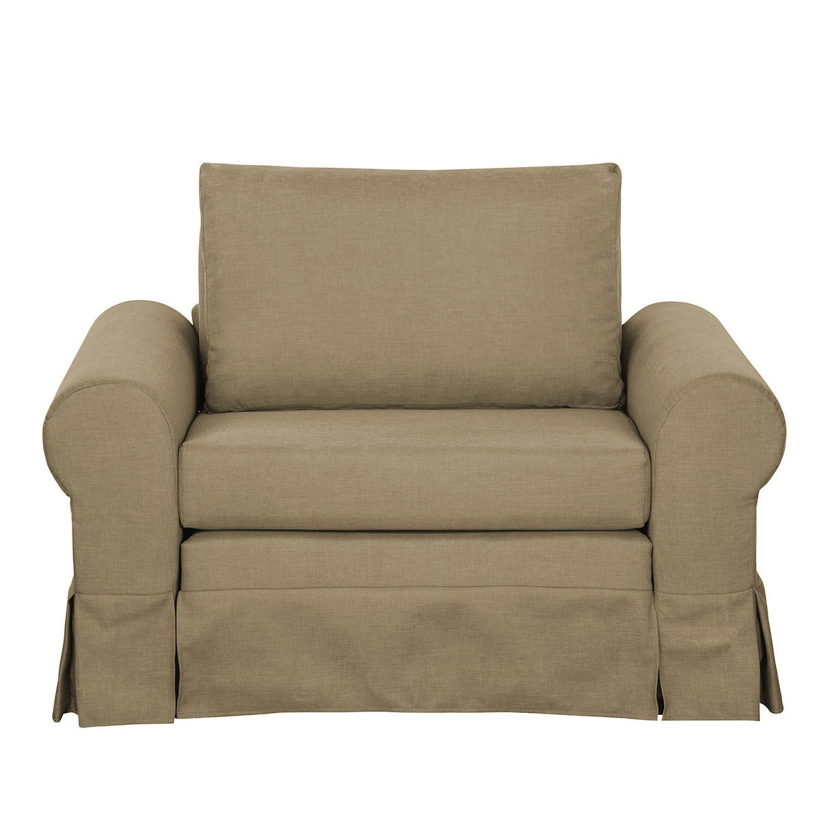 SCHLAFSESSEL mit Husse - Braun, Textil (125/90/90cm) - home24