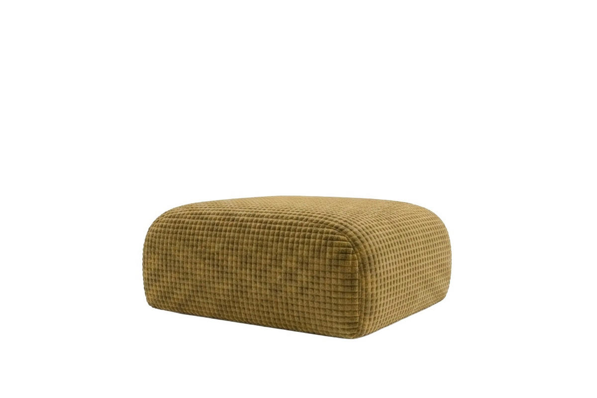 HOCKER, Sitzhocker, Chenille-Stoff Cremona, Olive, GRETA - Olivgrün, Holz (91/40/89cm) - Kaiser Möbel