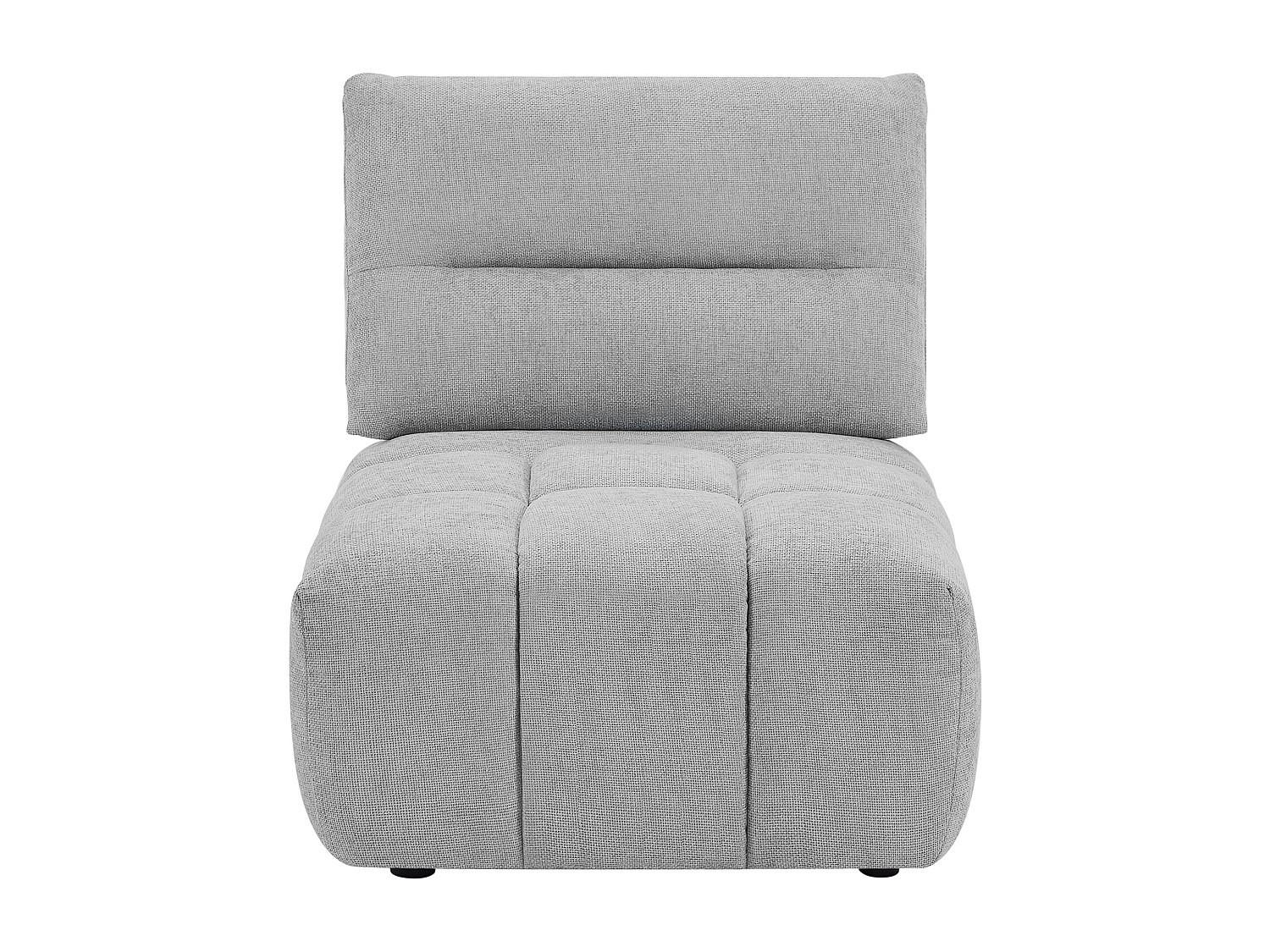 SESSEL mit gerader Rückenlehne - 1 Person - Stoff - Hellgrau - - Hellgrau, Textil (86/93/123cm) - Vente-Unique