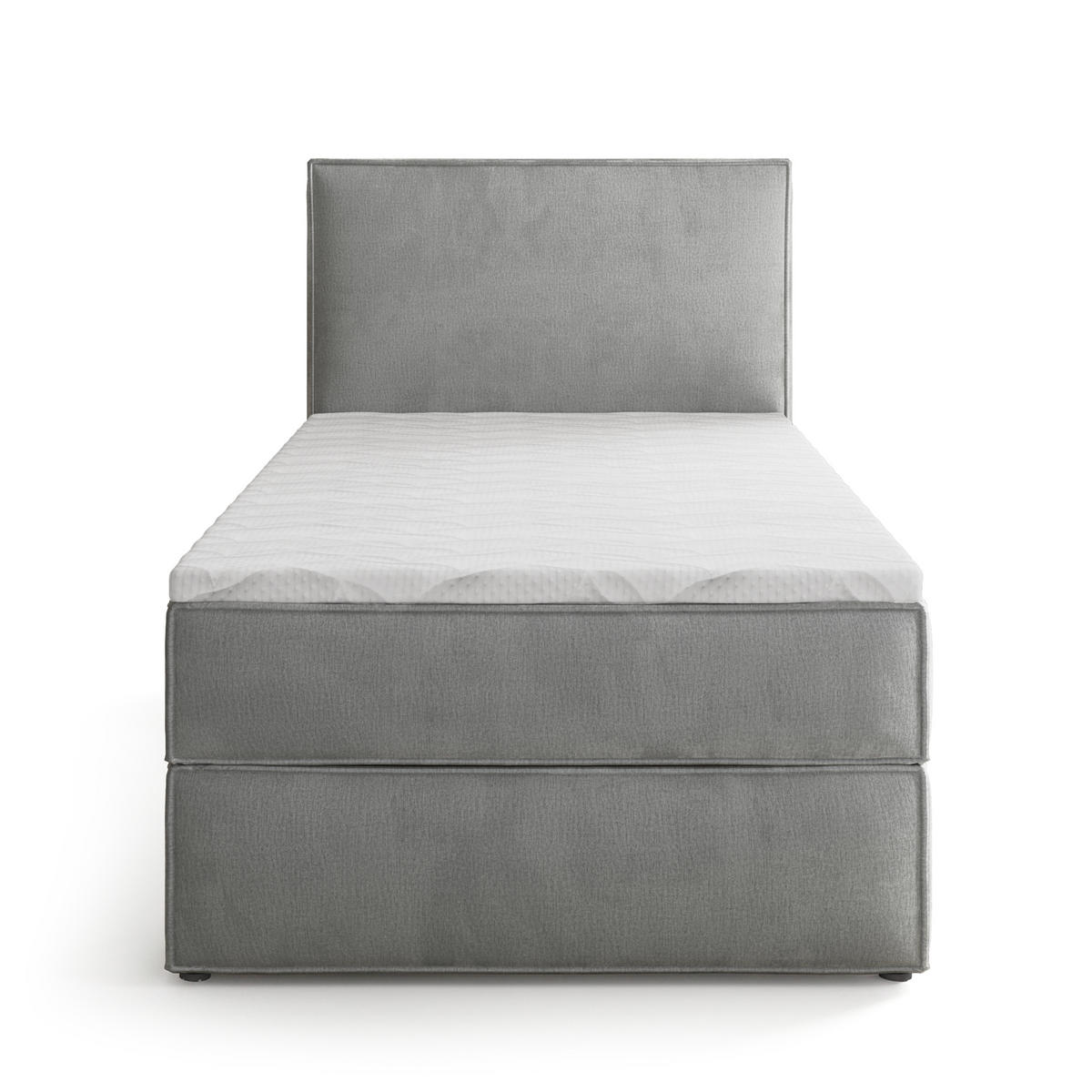 POSTEL Boxspring PELLIO 90x200 cm Světle šedá - světle šedá, kompozitní dřevo/textil (90/200cm) - MASSENO