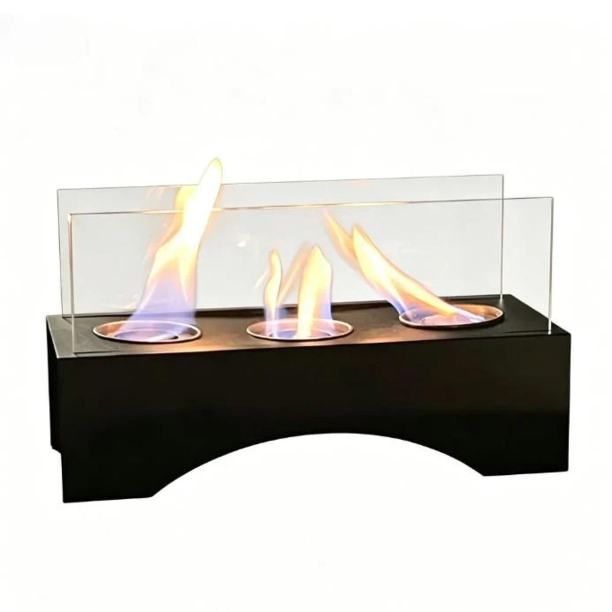 BIOETHANOL-KAMIN Schwarz 32/13.5/17.5 cm - Schwarz, Metall (13.5/17.5/32cm) - Authentics