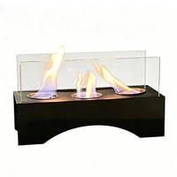 BIOETHANOL-KAMIN Schwarz 32/13.5/17.5 cm - Schwarz, Metall (13.5/17.5/32cm) - Authentics