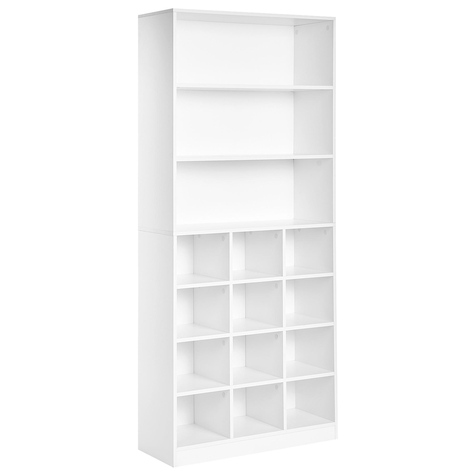 SCHUHSCHRANK Weiß Lajamanu - Weiß, Holzwerkstoff (80/180/30cm) - Beliani