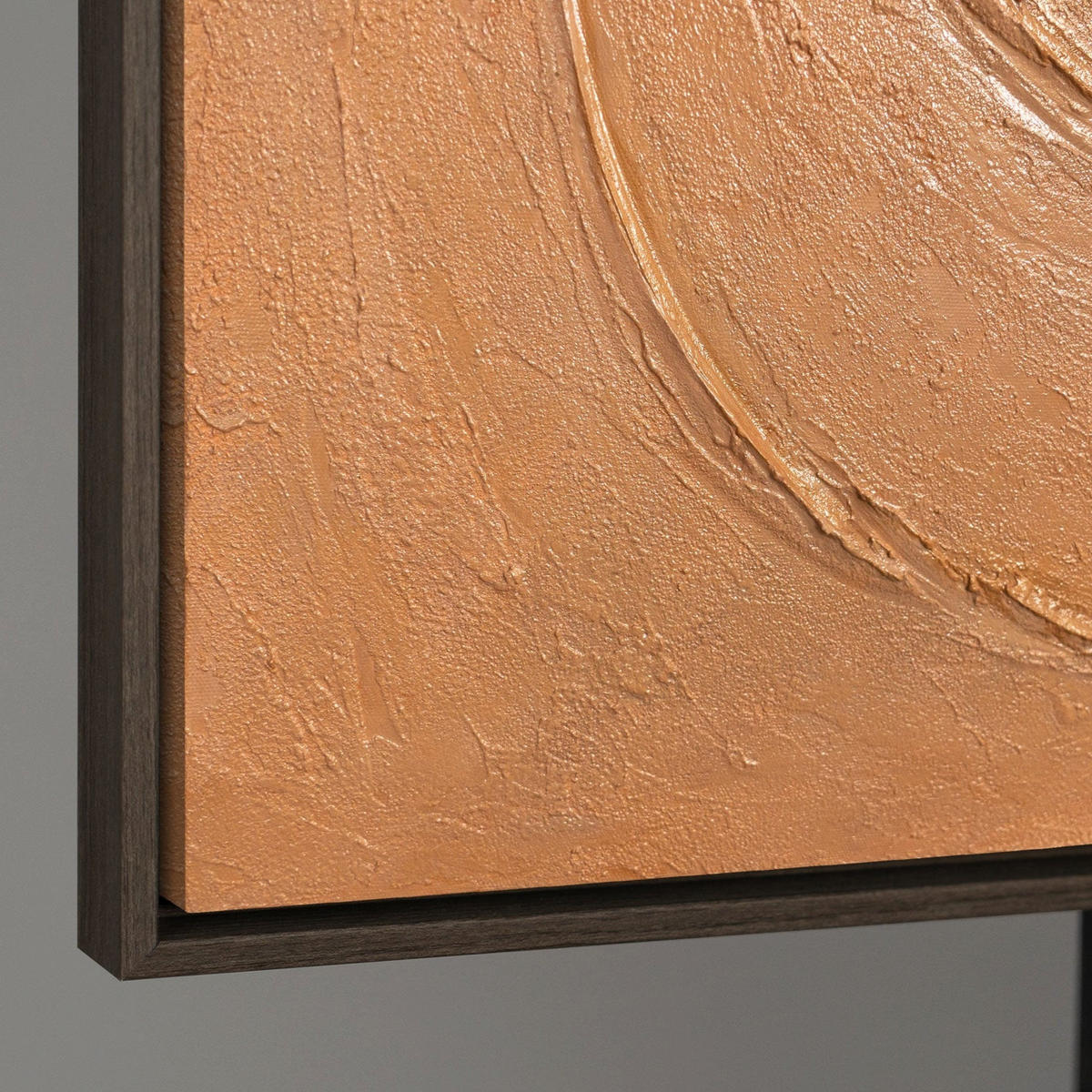 GEMÄLDE Warme Rhythmen Schattenfugenrahmen Grau 140x100 cm - Grau, Holz (140/100cm) - YS-art gallery