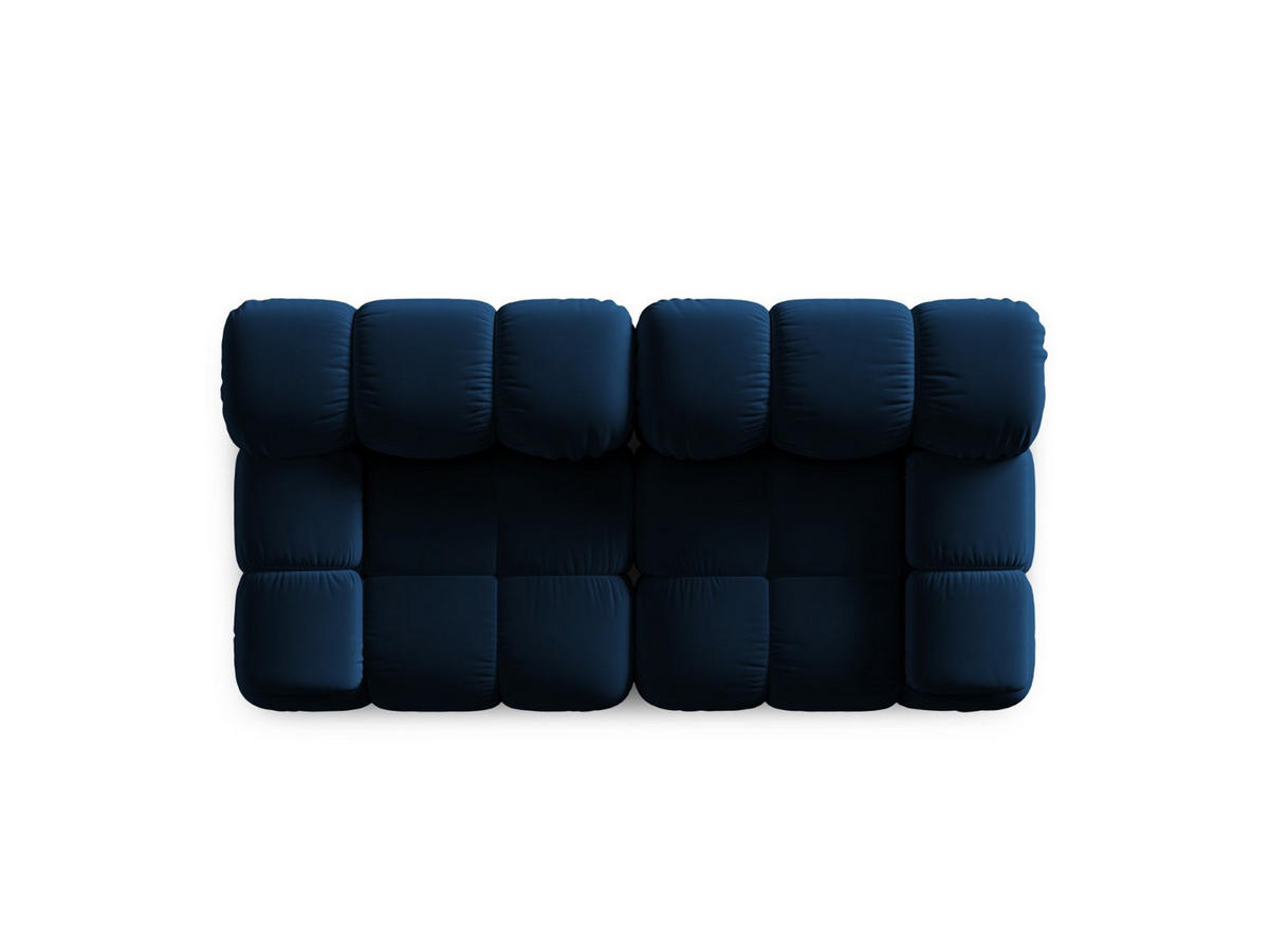 MODULARES-SOFA Bellis aus Samt königsblau 2 Sitzplätze - Blau, Textil (94/63/188cm) - Micadoni