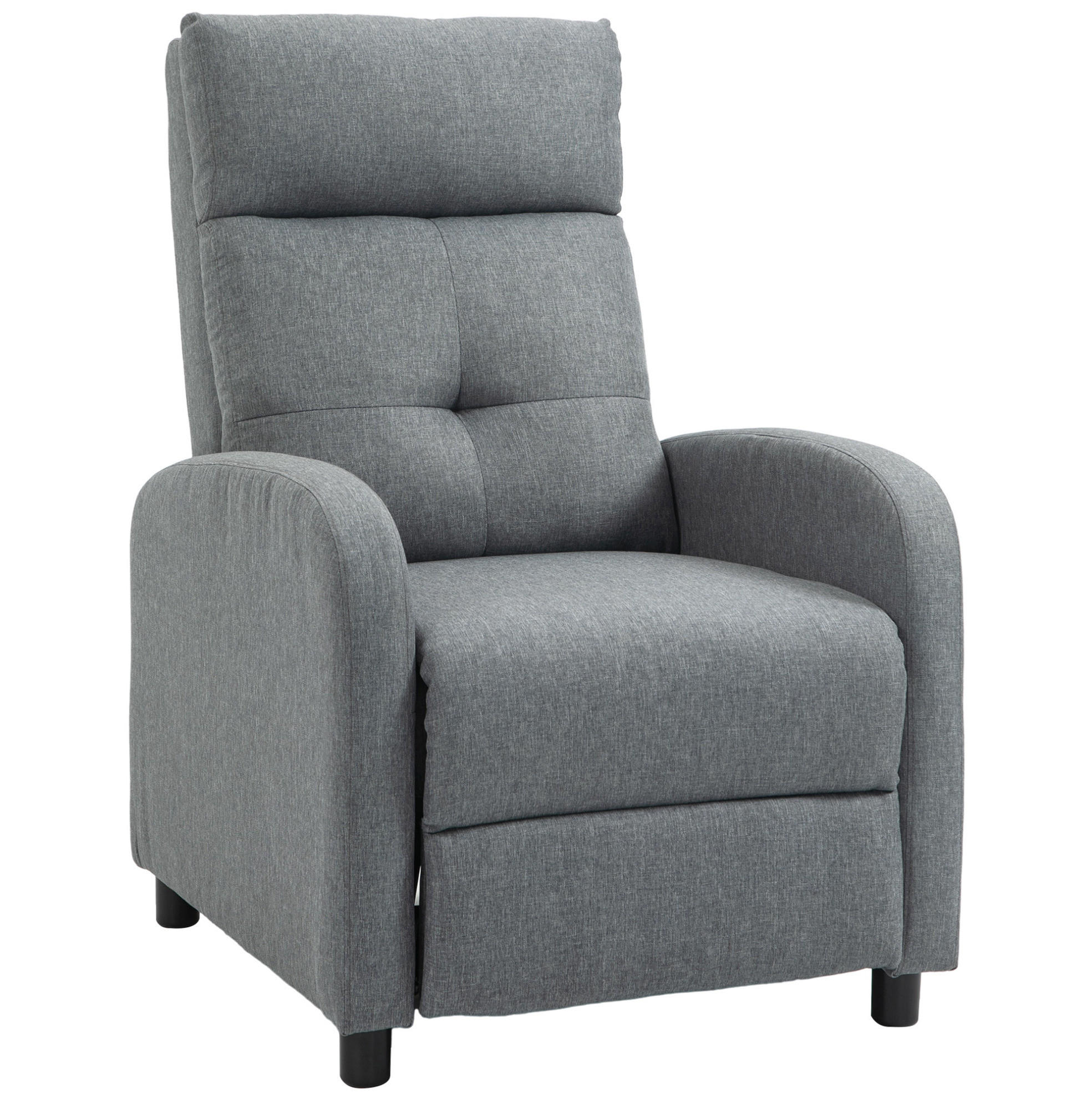 RELAXSESSEL 87/98/67 cm Grau aus Polyester mit Liegefunktion - Grau, Textil (87/98/67cm) - OKMYHOME
