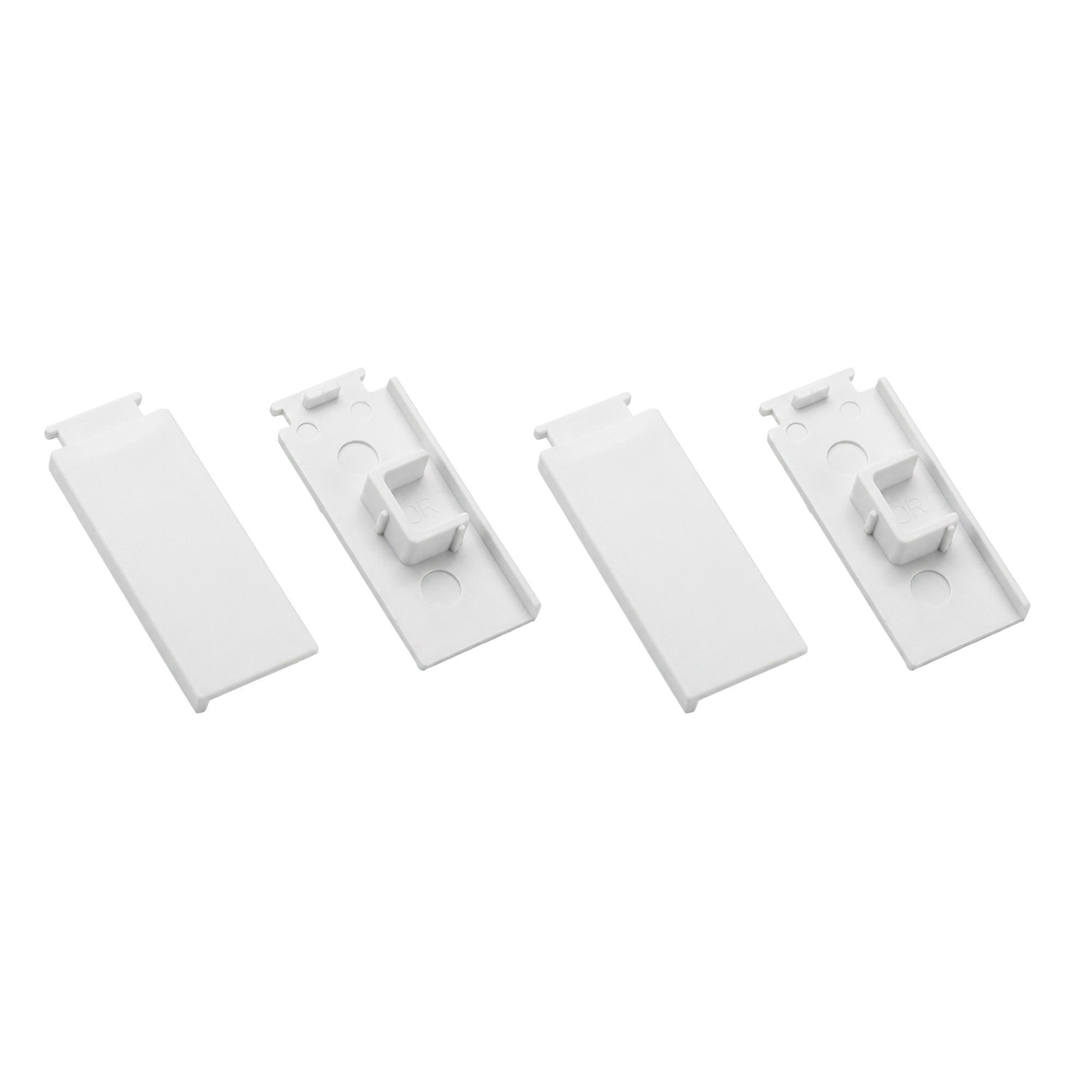 Bestlivings Gardinenschienen-Endstück Weiß 2x5 cm