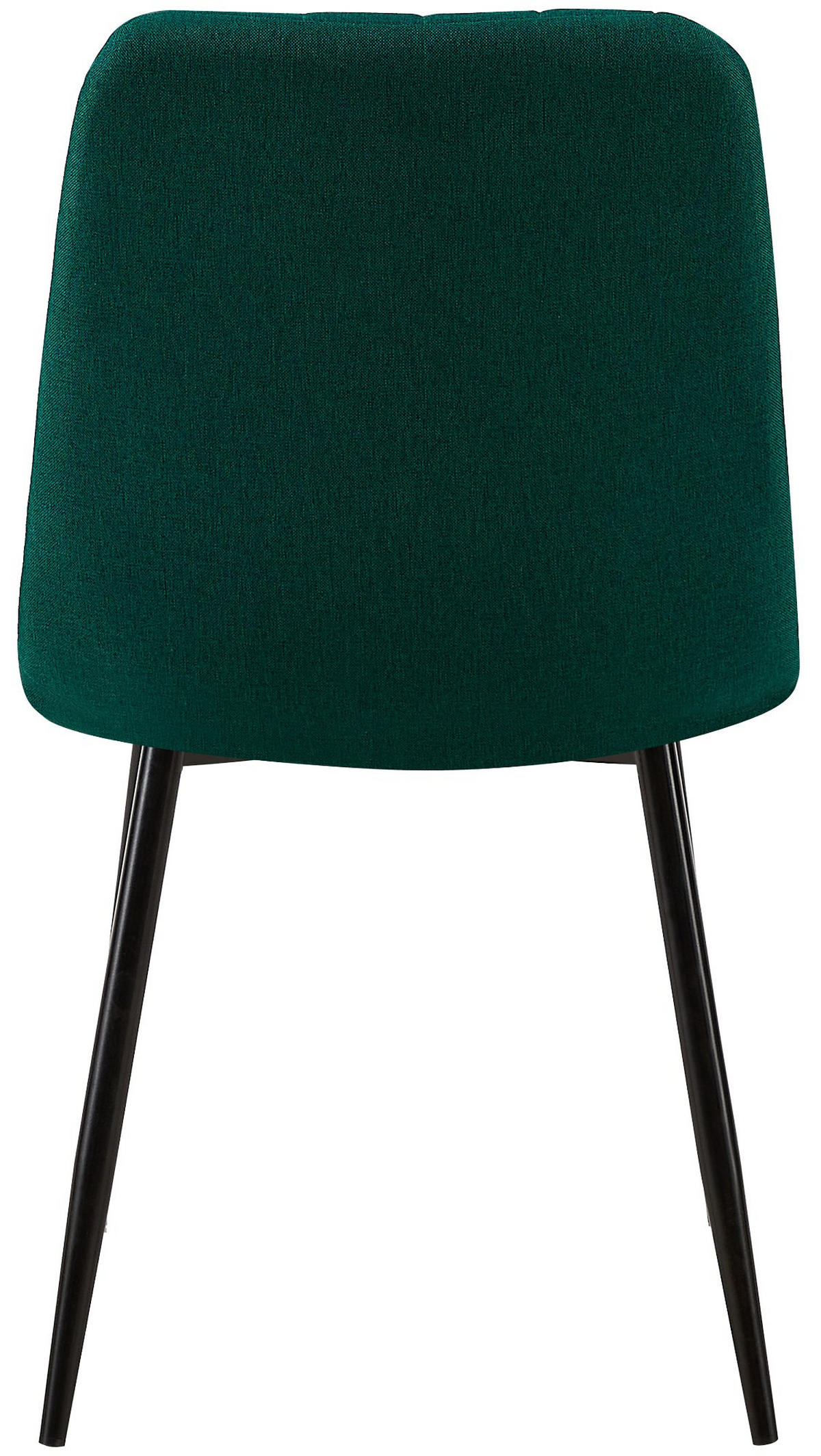 STUHL 4er Set Stoff Dunkelgrün - Dunkelgrün/Schwarz, Textil/Metall (45/88/53cm) - CLP