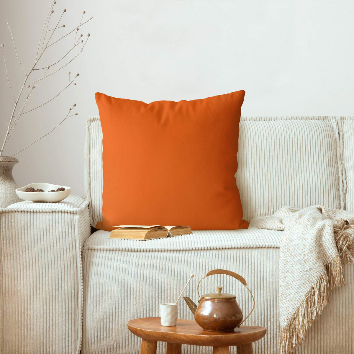 DEKOKISSEN Mohn 50/50 cm - Orange, Textil (50/50/10cm) - Bilderwelten