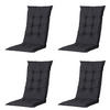 GARTENSTUHLKISSEN Basic 105/50 cm 4er-Set - Schwarz, Textil (50/6/105cm) - Madison