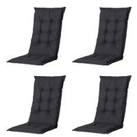 GARTENSTUHLKISSEN Basic 105/50 cm 4er-Set - Schwarz, Textil (50/6/105cm) - Madison