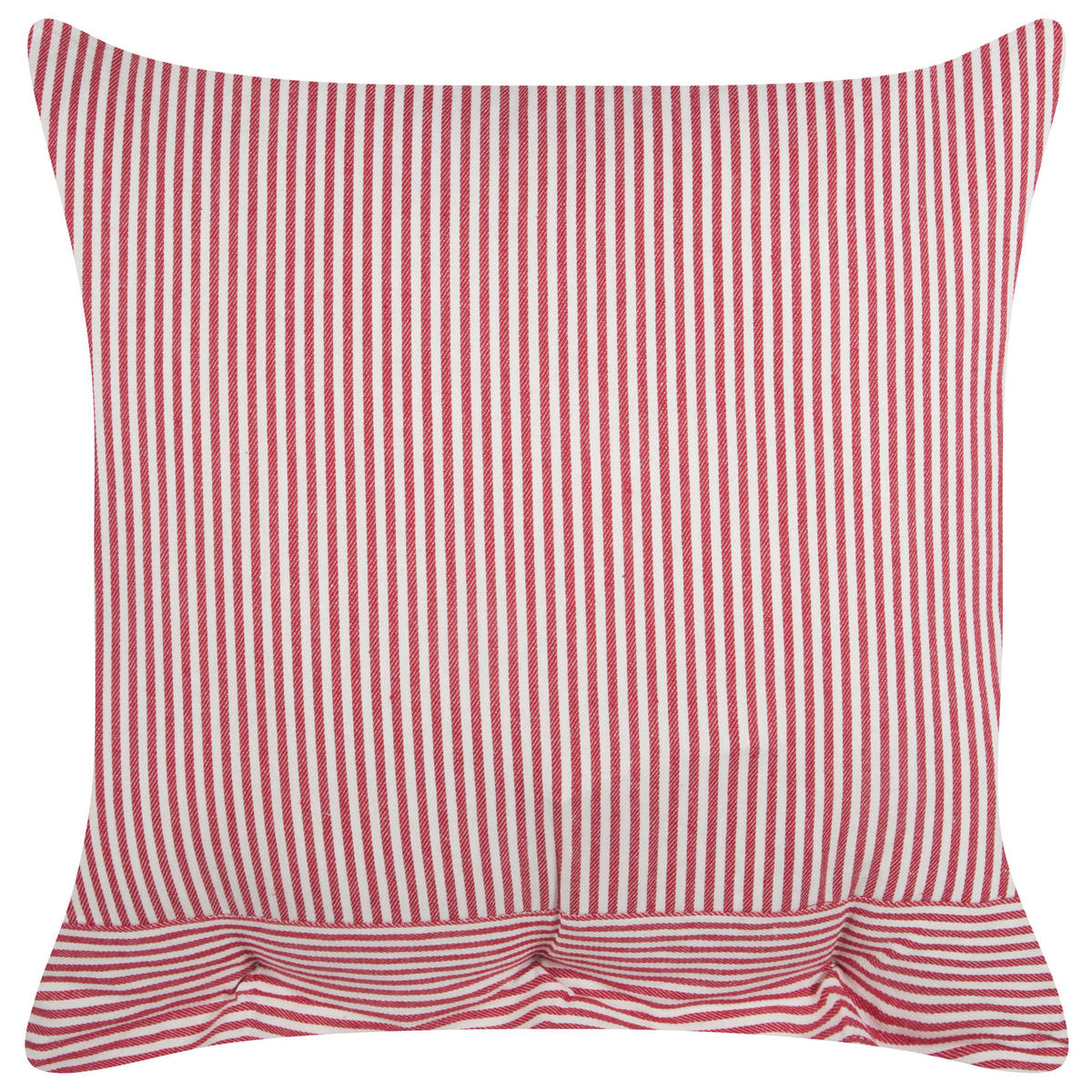 DEKOKISSEN 2er-Set Rot 45/45 cm Aalita - Rot/Weiß, Textil (45/45cm) - Beliani