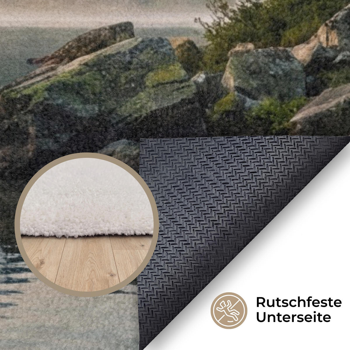 KOBERCE - Hory - Voda - Stromy - 120x80 cm - viacfarebná, textil/plast (120/0.4cm) - OnlyWow