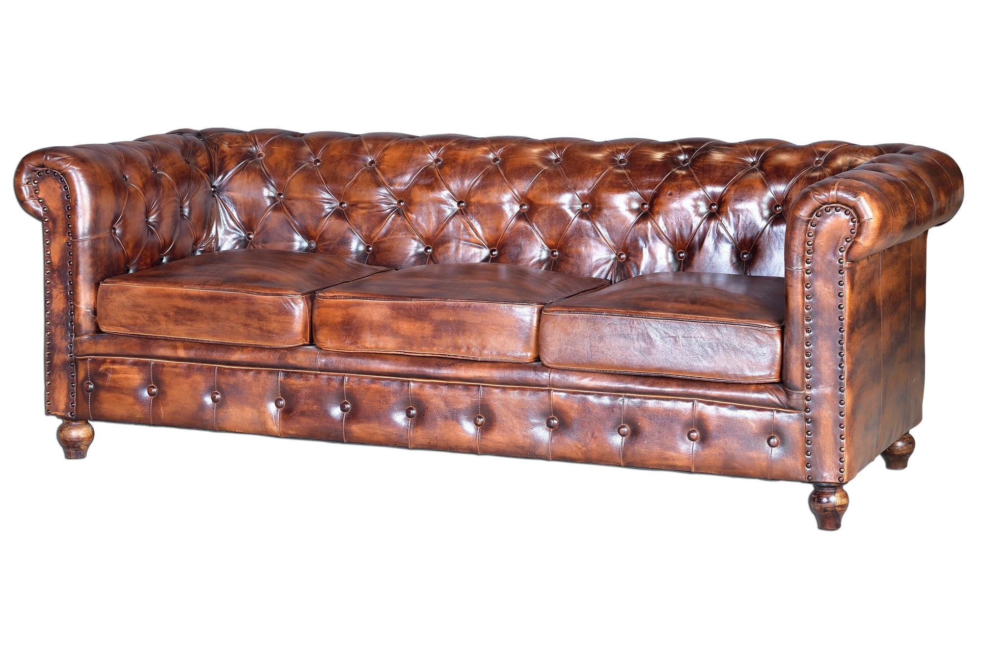 SOFA aus Kuhleder - Braun, Fell (200/76/85cm) - Giner y Colomer