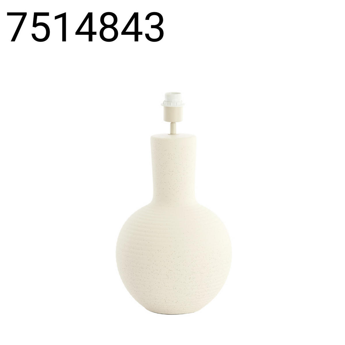 LAMPENFUSS Ulloa - Weiß - 28.5/28.5/52 cm - Weiß, Keramik (28.5/28.5/52cm) - Light & Living