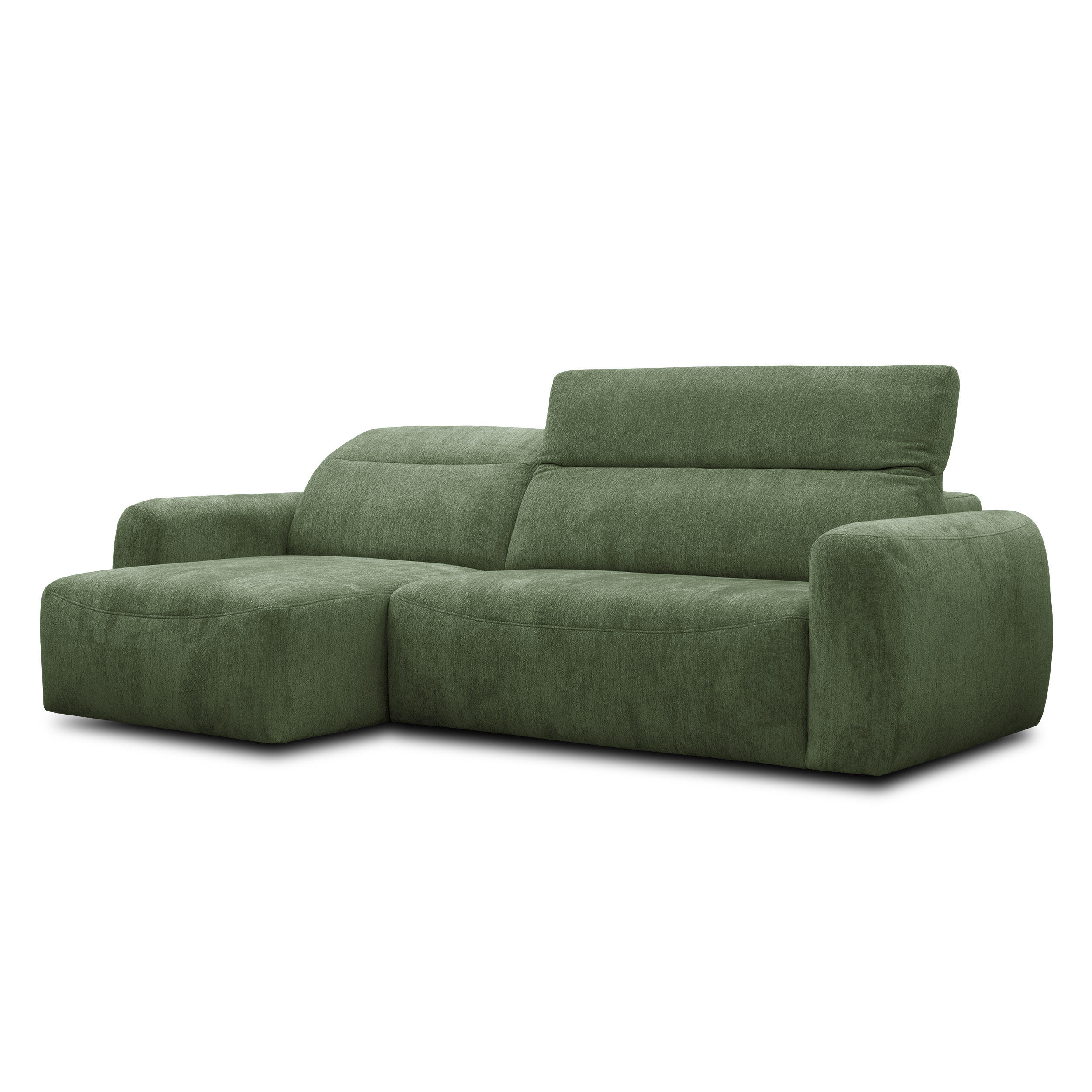 Wozimo Ecksofa Dunkelgrün 272x81x159 cm