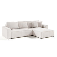 ECKSOFA Isaac 4 Sitzplätze Weiß - Weiß, Holzwerkstoff (294/185cm) - Petits-meubles