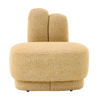 OTTOMAN Bunny-ear tyg stoppad med kaninöron - Gul, Textil (54/54/41.5cm) - Urban Meuble