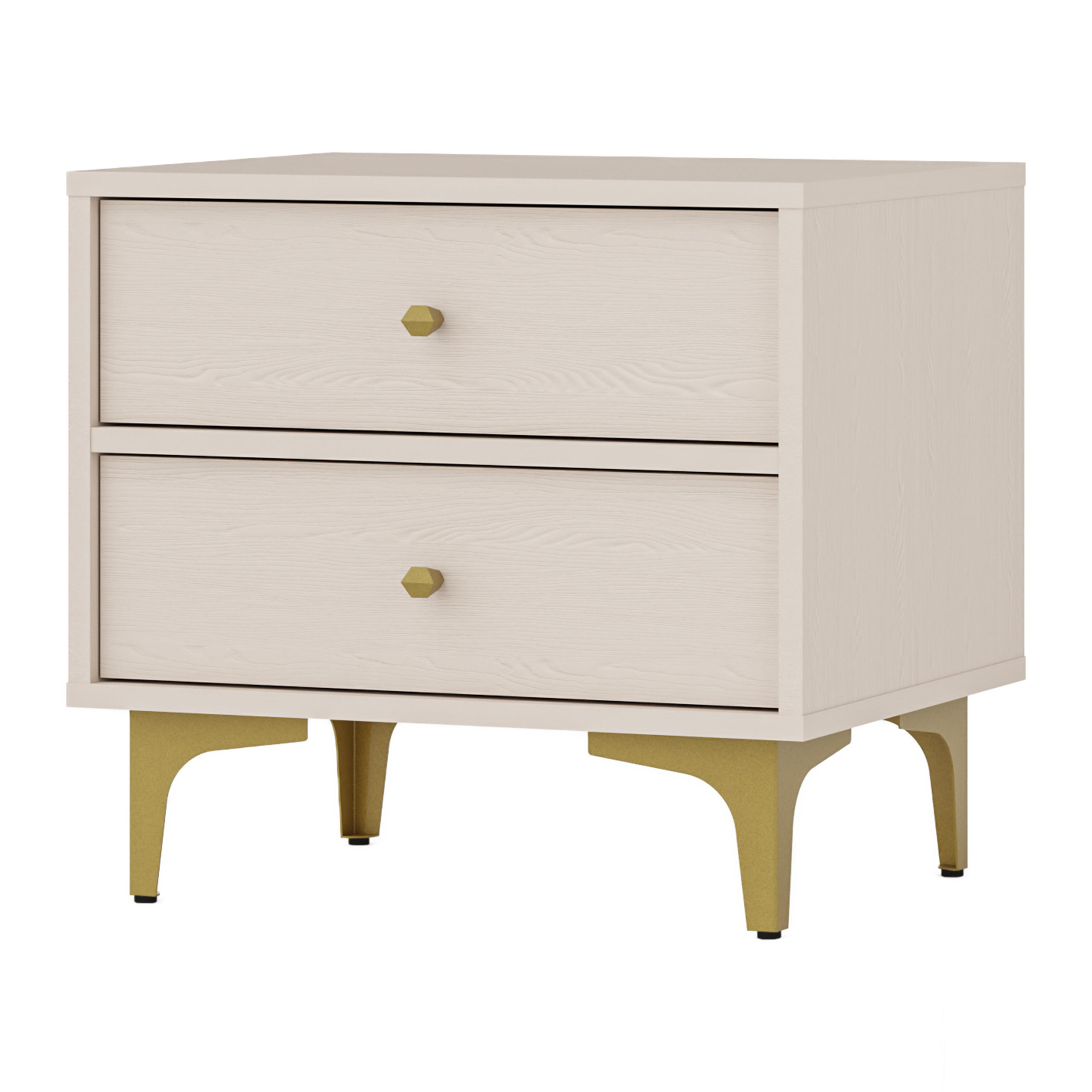 NACHTTISCH TORINO 51,8/48,5/40,8 cm Beige - Beige, Holzwerkstoff (51.8/48.5/40.8cm) - MASSENO
