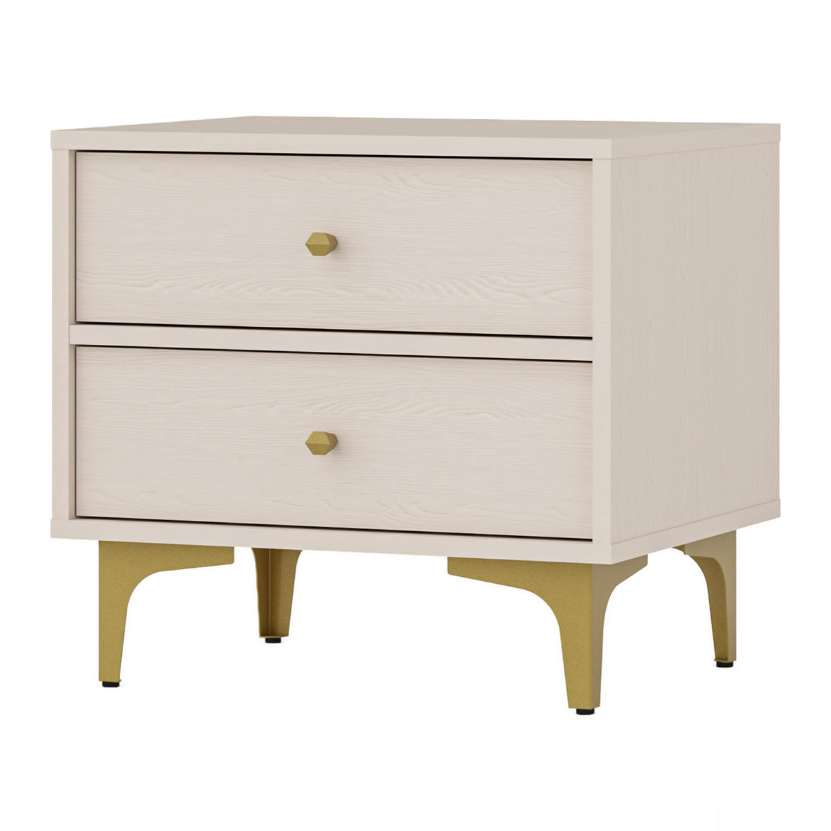 NACHTTISCH TORINO 51,8/48,5/40,8 cm Beige - Beige, Holzwerkstoff (51.8/48.5/40.8cm) - MASSENO