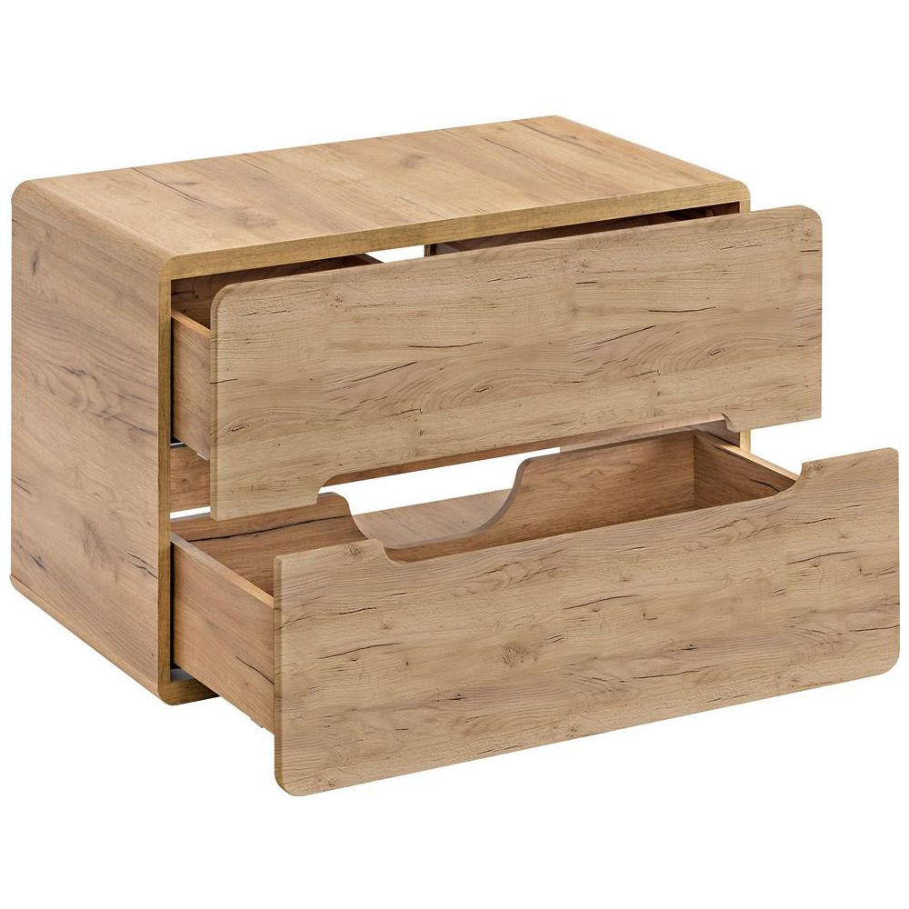 WASCHBECKENSCHRANK Luton-56 - Braun, Holzwerkstoff (80/53/46cm) - Lomado