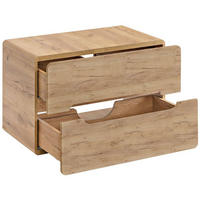 WASCHBECKENSCHRANK Luton-56 - Braun, Holzwerkstoff (80/53/46cm) - Lomado