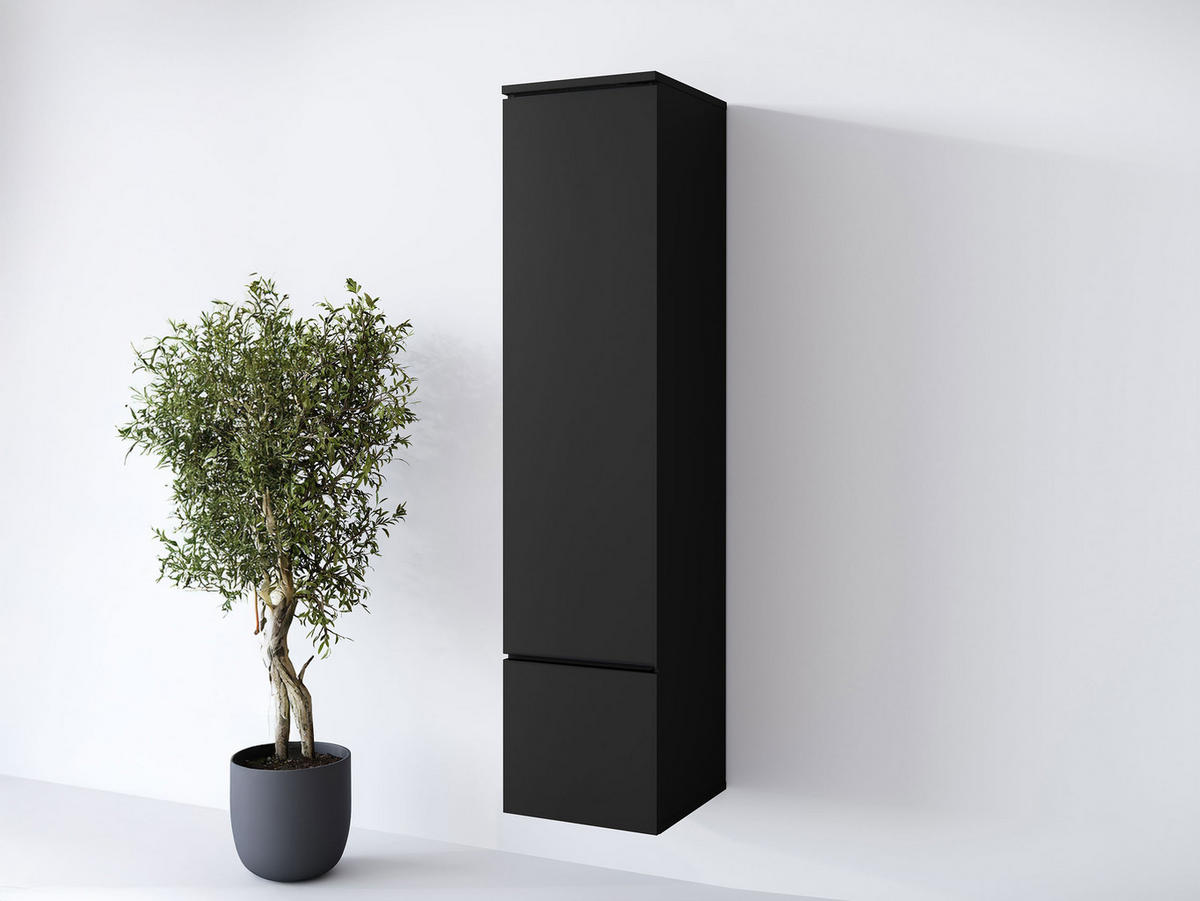 HÄNGEVITRINE Vera 001 mit LED Beleuchtung - Alufarben/Graphitfarben, Holzwerkstoff/Kunststoff (30/130/33cm) - MIRJAN24