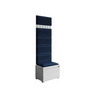 MOBILIER PENTRU HOL Grawis 60 IV - argintiu/albastru, material plastic/compozit lemnos (64.5/45/34cm) - MIRJAN24