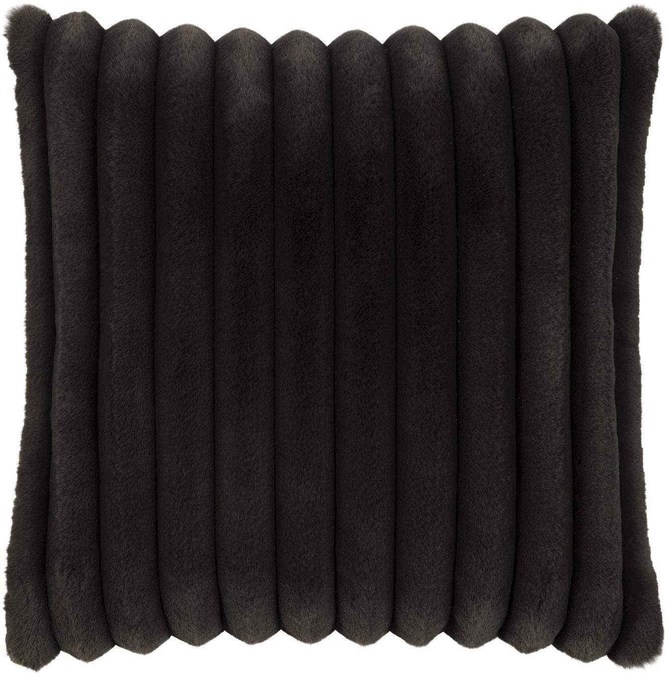 KISSENHÜLLE Raya Streifen Look anthrazit - Anthrazit, Textil (45/45cm) - Magma Heimtexx