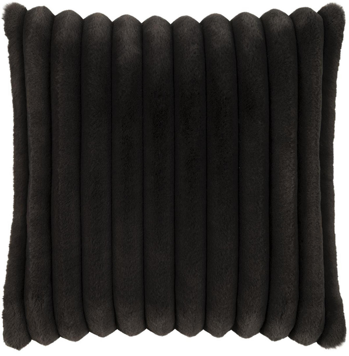 KISSENHÜLLE Raya Streifen Look anthrazit - Anthrazit, Textil (45/45cm) - Magma Heimtexx