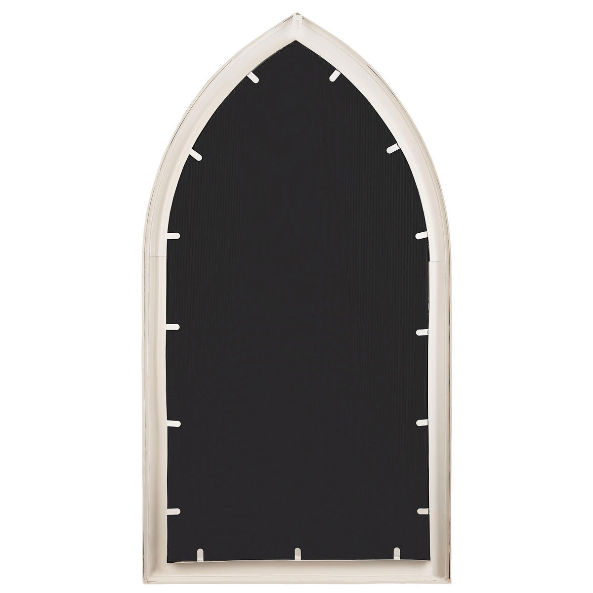 WANDSPIEGEL weiß Fensteroptik 62/113 cm Trelly - Weiß, Metall (62/113/5cm) - Beliani