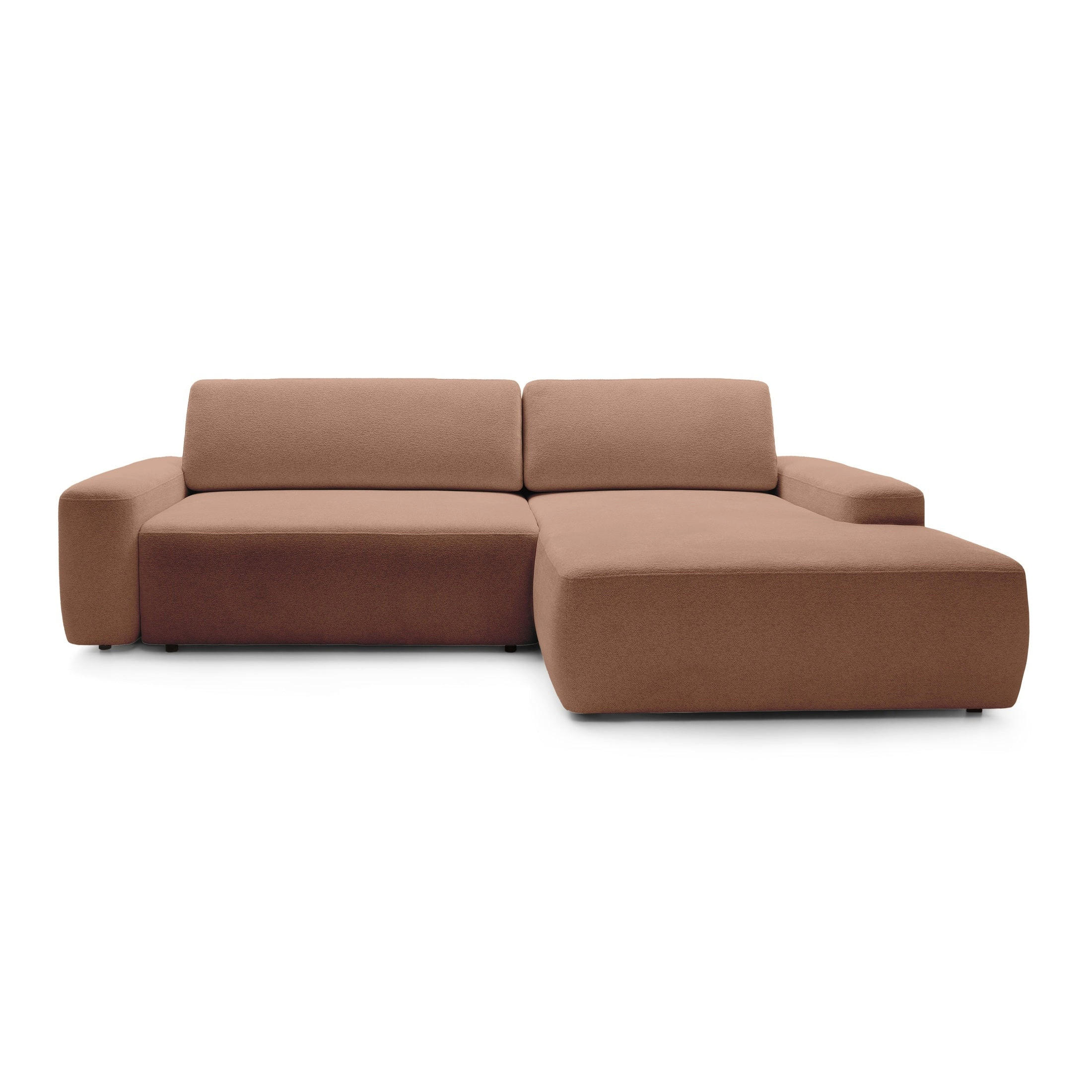 ECKSOFA Bamby Braun 264 cm - Braun, Textil (264/82/162cm) - Pillovely