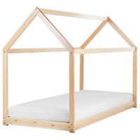 KINDER-HAUSBETT Heller Holzfarbton 90-200 cm Tosse - Hellbraun, Holz (90/200cm) - Beliani