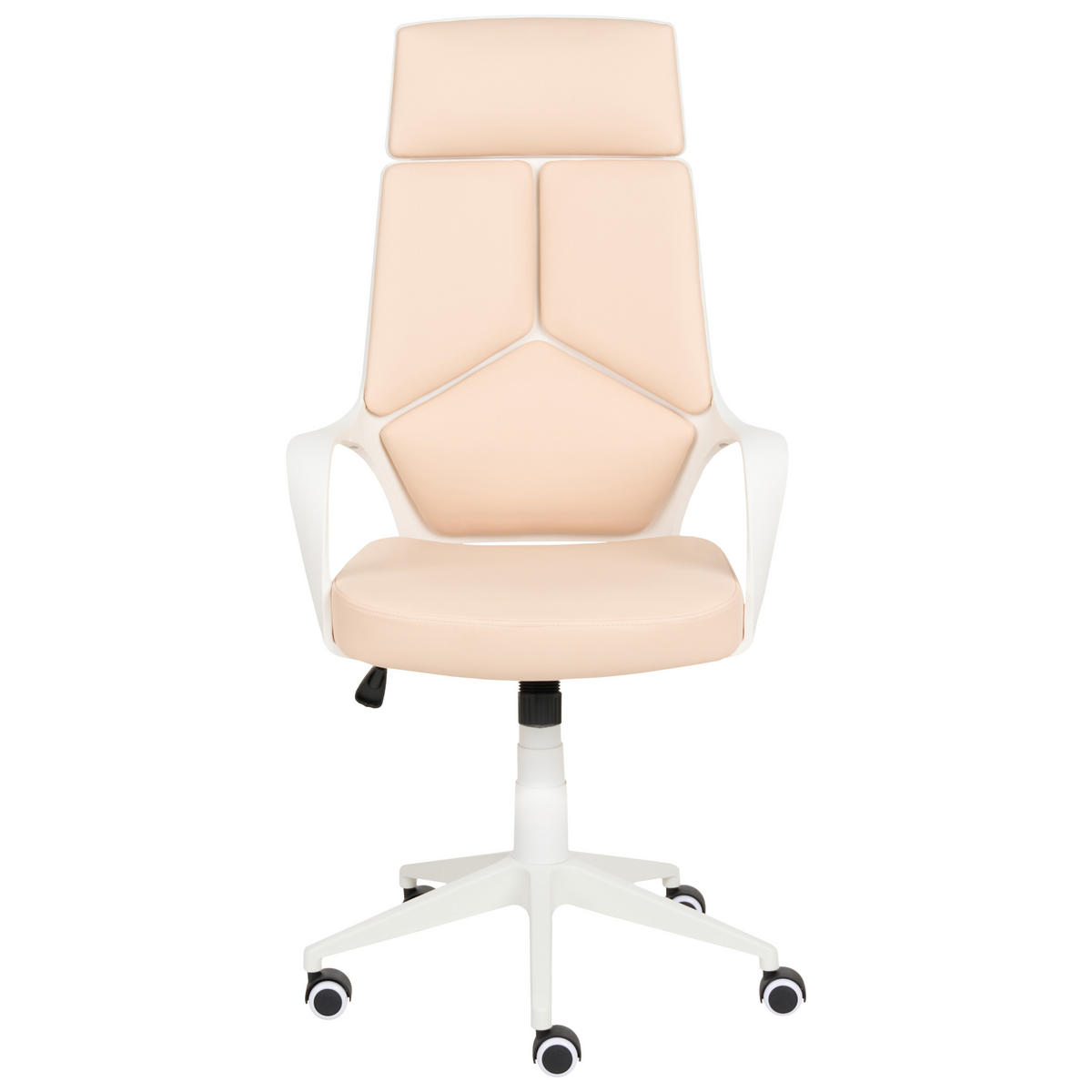 BÜROSTUHL Kunstleder Pfirsichrosa Delight - Pink, Textil (64/116/64cm) - Beliani