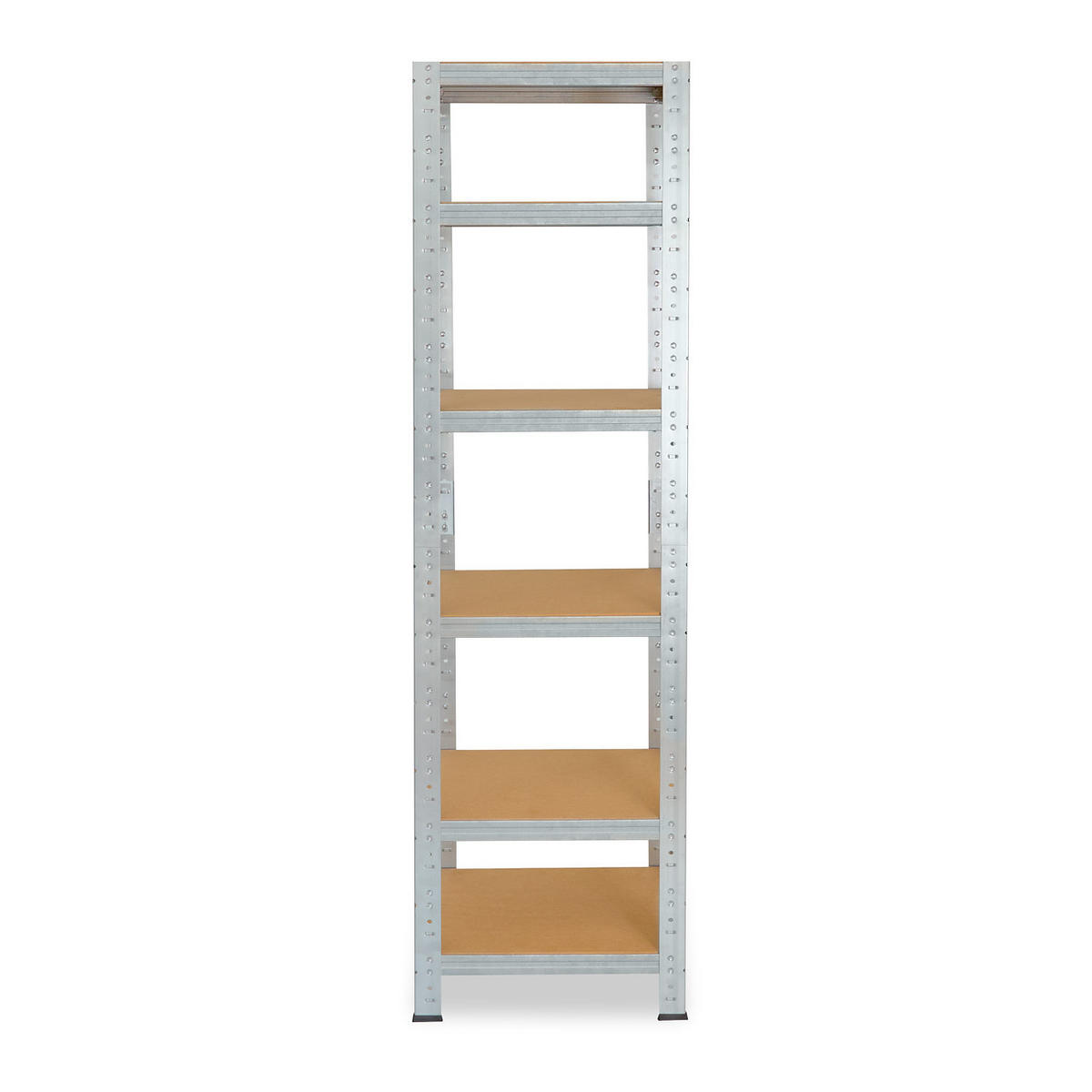 SCHWERLASTREGAL HOME 180x40x40 cm in verzinkt mit 6 Böden und 145 kg Traglast pro Boden - Silberfarben, Metall (40/180/40cm) - shelfplaza