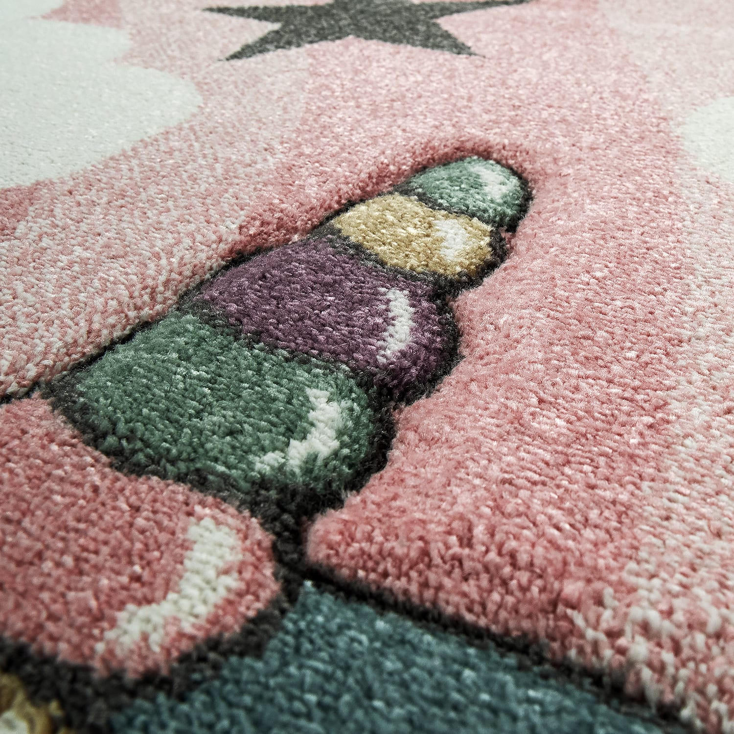 KINDERTEPPICH Einhorn Kinderzimmer schmutzabweisend Pink Rechteckig 160x230 - Rosa, Textil (160/230cm) - KADIMA DESIGN
