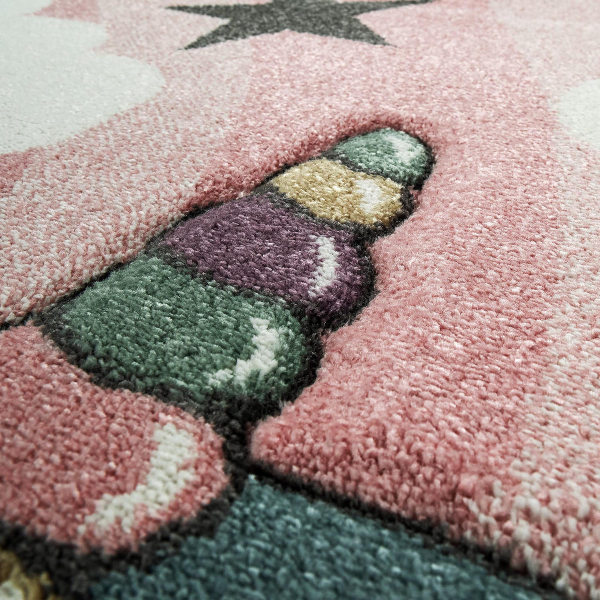 KINDERTEPPICH Einhorn Kinderzimmer schmutzabweisend Pink Rechteckig 140x200 - Rosa, Textil (140/200cm) - KADIMA DESIGN