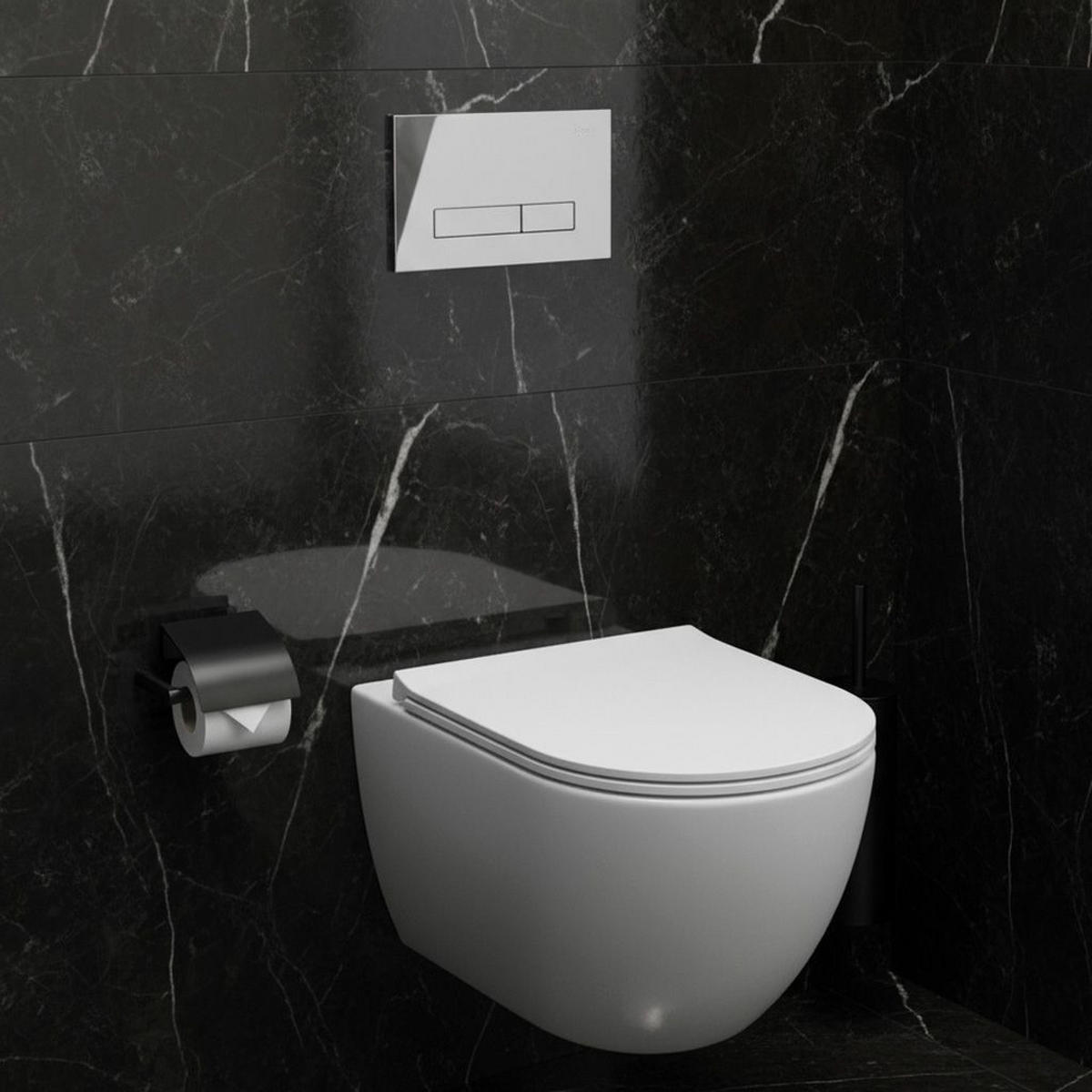 DRÜCKPLATTE Rea Hd K011a-q Und Slim 024n Chrome - Chromfarben, Kunststoff (24.5/16/3.5cm) - REA