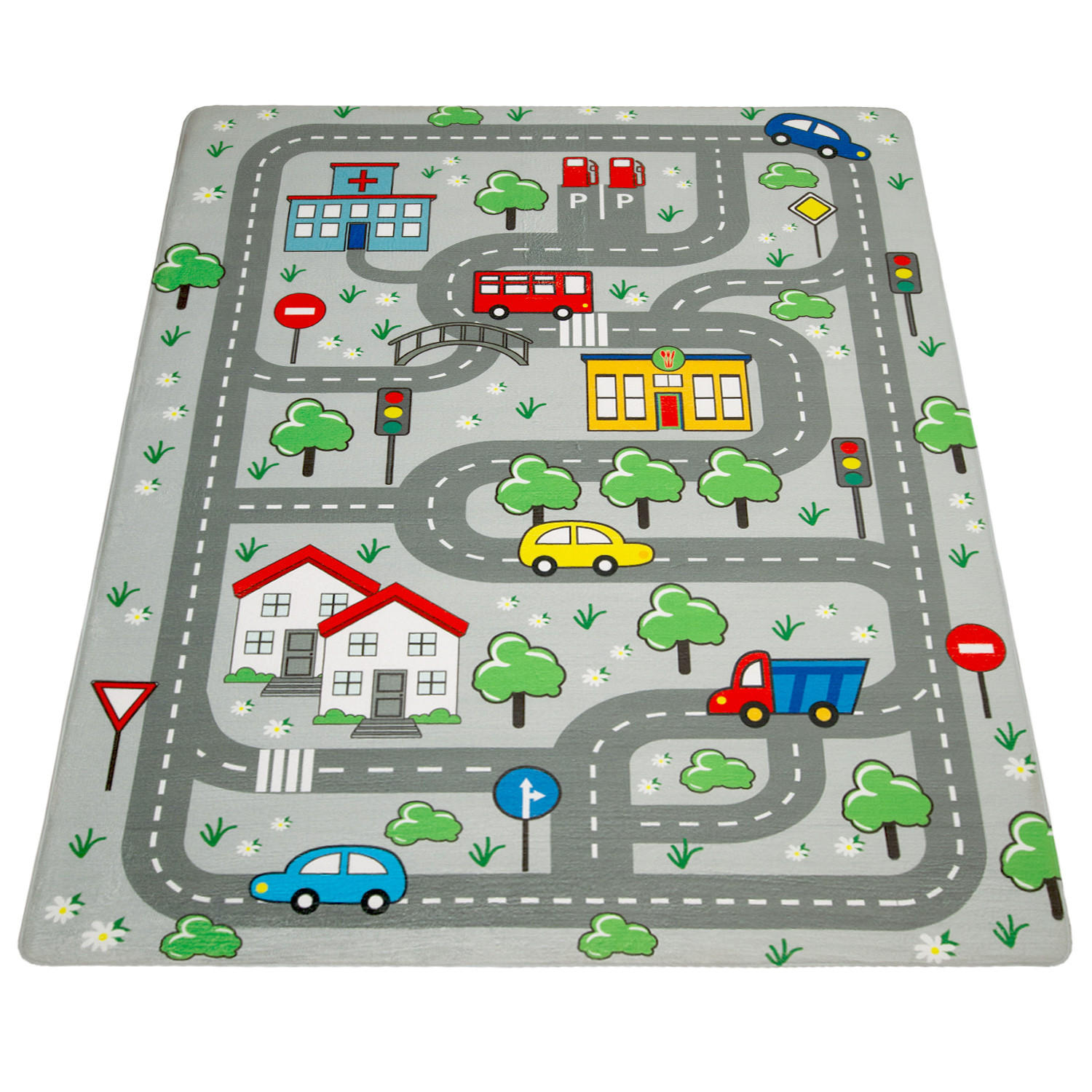 Paco Home Kinderteppich Grau 80x150 cm