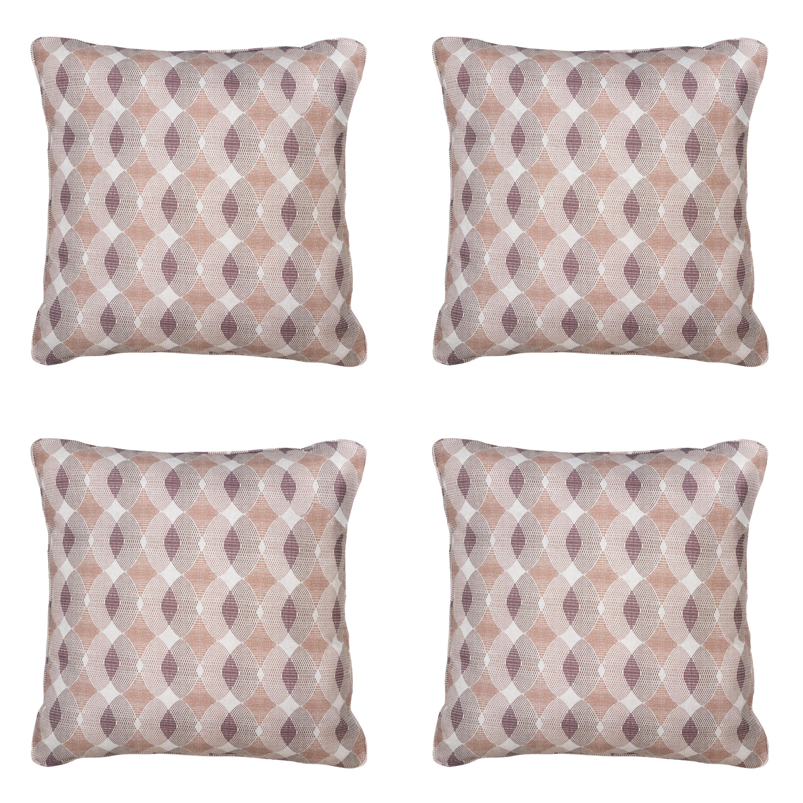 DEKORATIONSKISSEN Rae - Braun - 50/50/10 cm - 4er-Set - Braun, Textil (50/50cm) - Madison