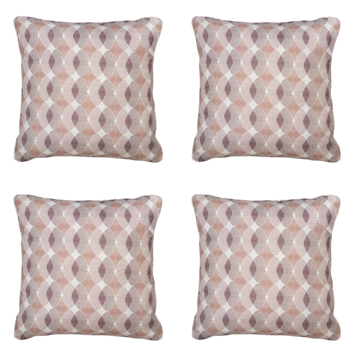 DEKORATIONSKISSEN Rae - Braun - 50/50/10 cm - 4er-Set - Braun, Textil (50/50cm) - Madison