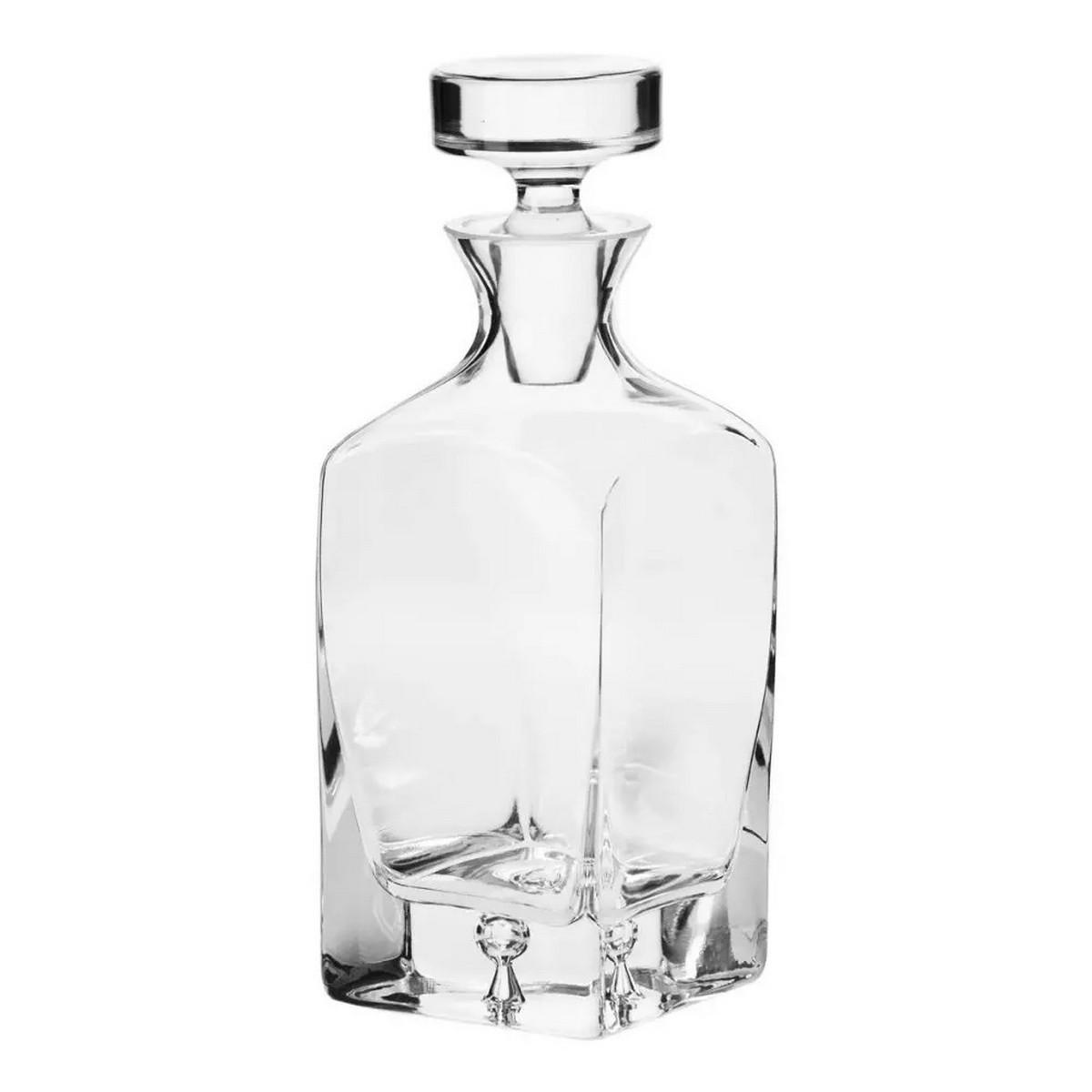 WHISKYKARAFFE MIT STOPPER Legend, 750 ml, Handgemacht - Transparent, Glas (0.75L) - Krosno Glass
