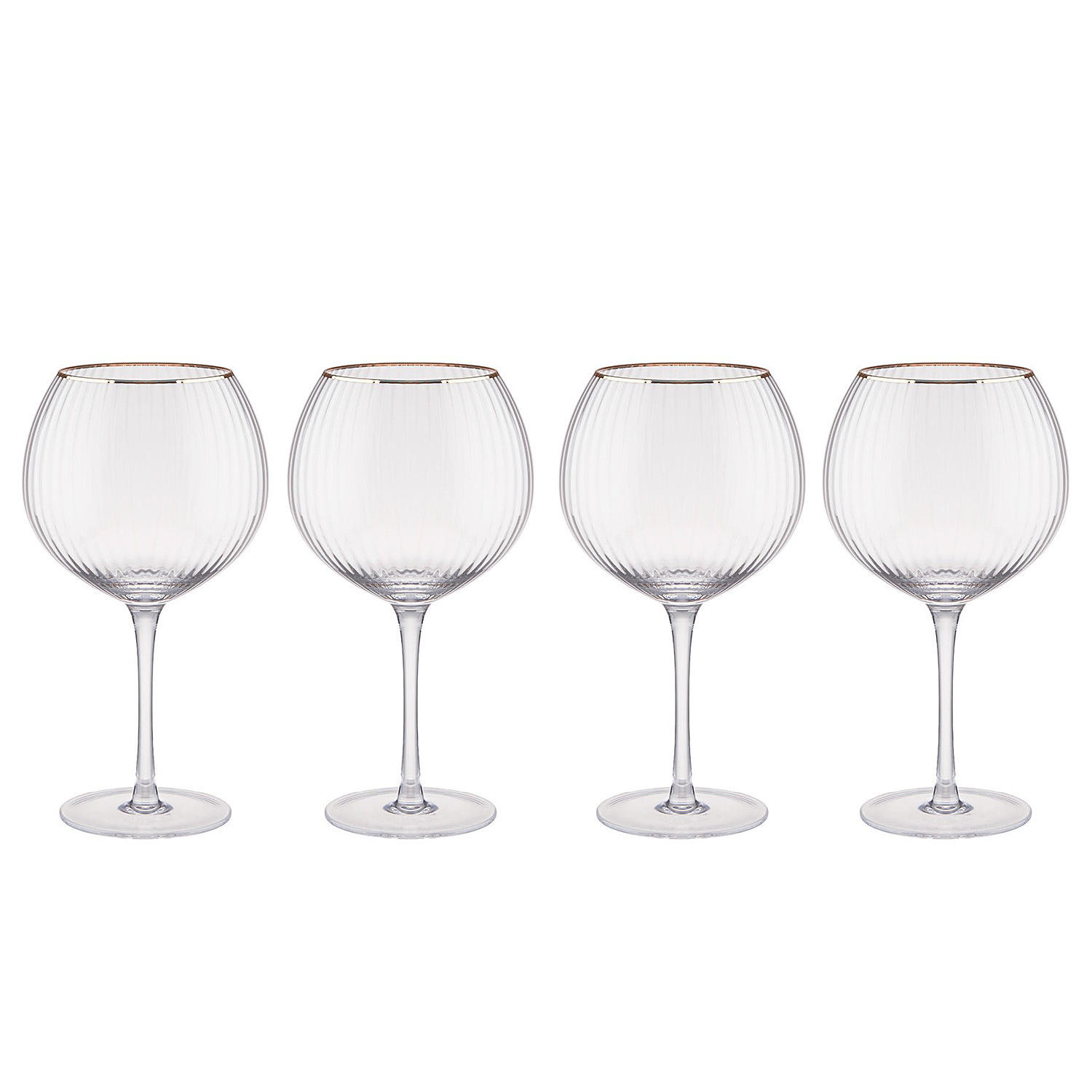 GINGLAS (4er Set) Golden Twenties - Transparent, Glas (0.65L) - BUTLERS