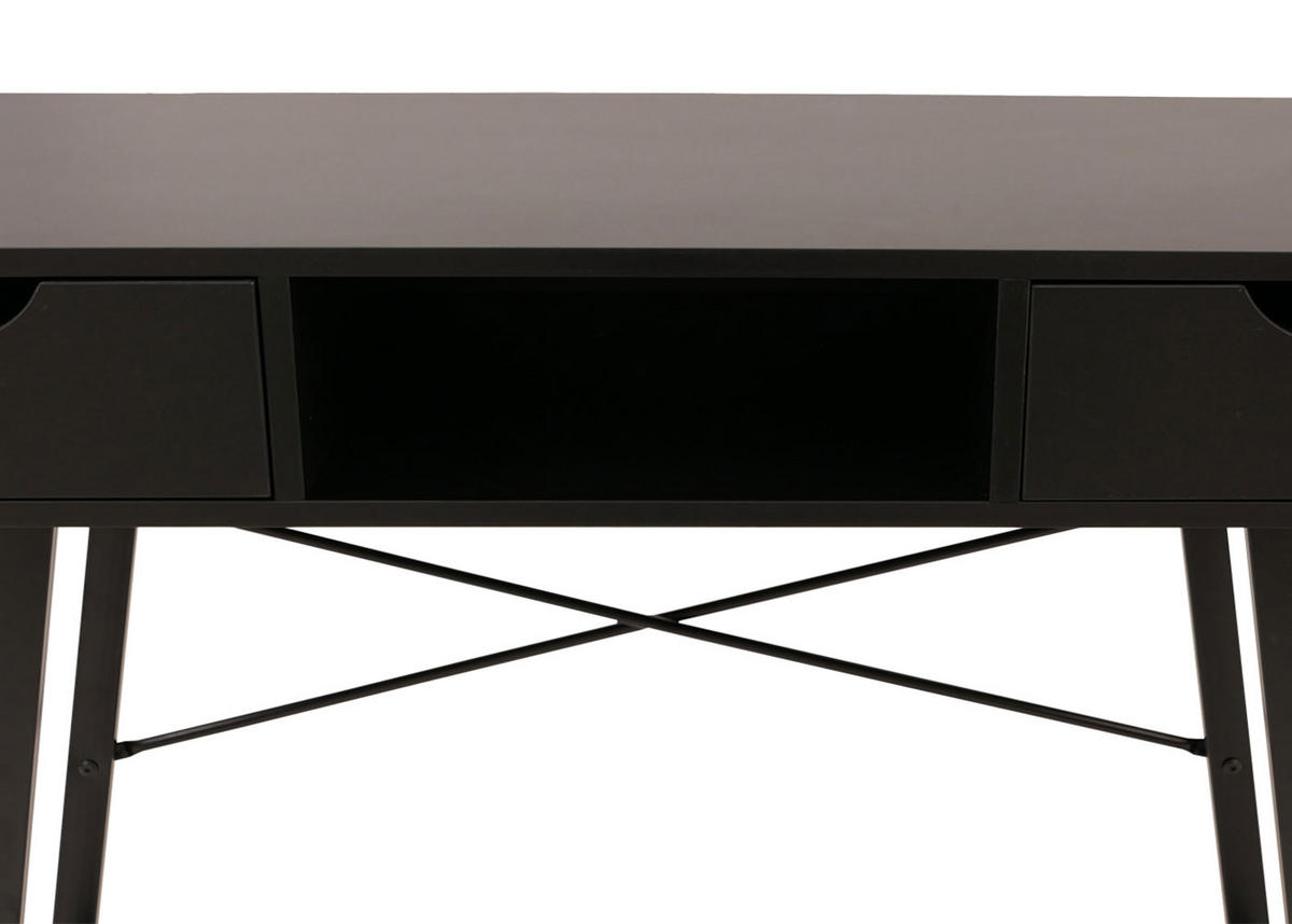 SCHREIBTISCH rechteckig Schwarz - Schwarz, Holz (60/120/76cm) - MCW