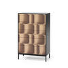 KOMMODE Eliza Schwarz/Eiche 76 x 120 cm mit 5 Schubladen - Eichefarben/Schwarz, Holzwerkstoff (76/120/40cm) - Vicco