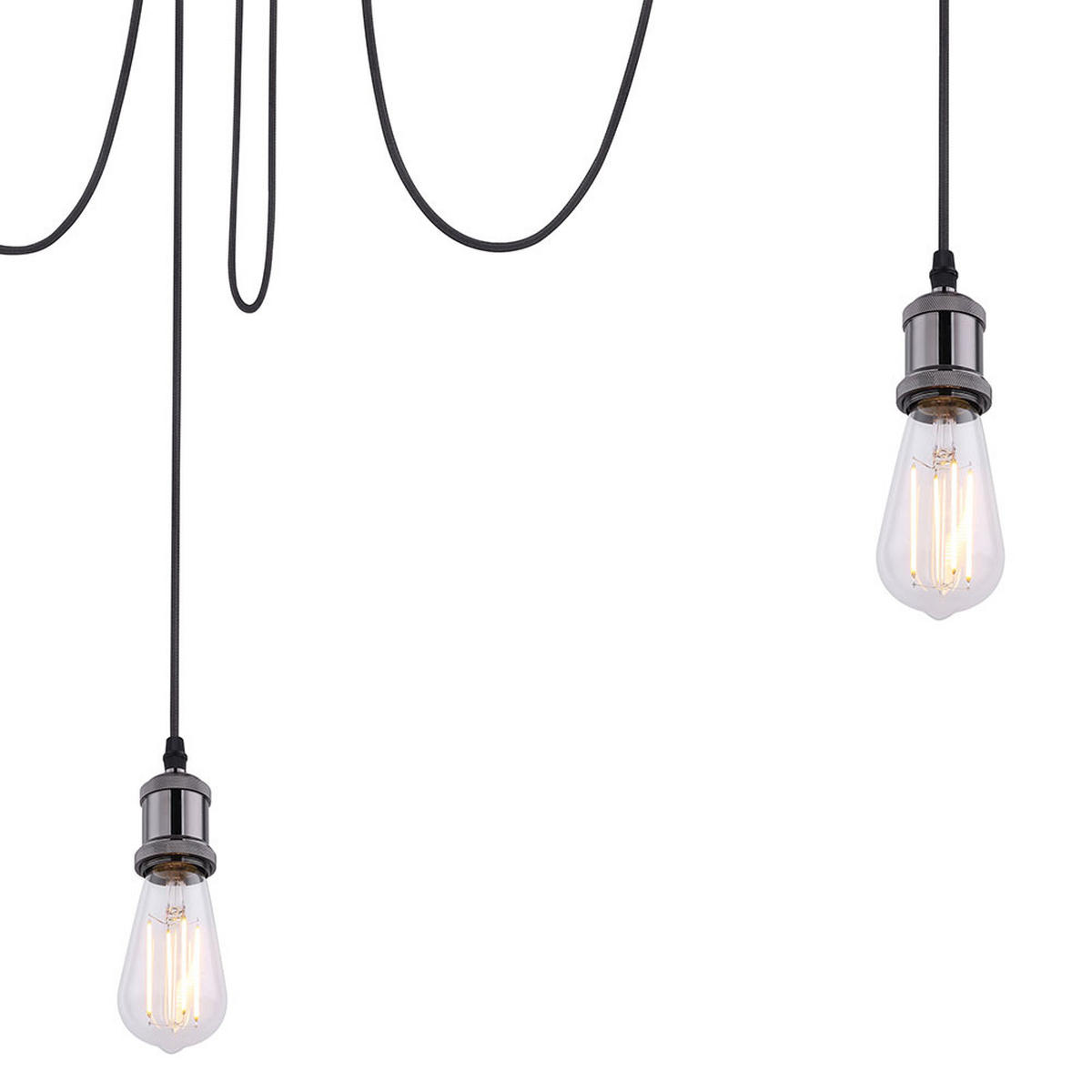 HÄNGELEUCHTE OLIVER Metall schwarz, 3-flammig, Ø200 cm - Schwarz, Metall (200/200/100cm) - Globo Lighting