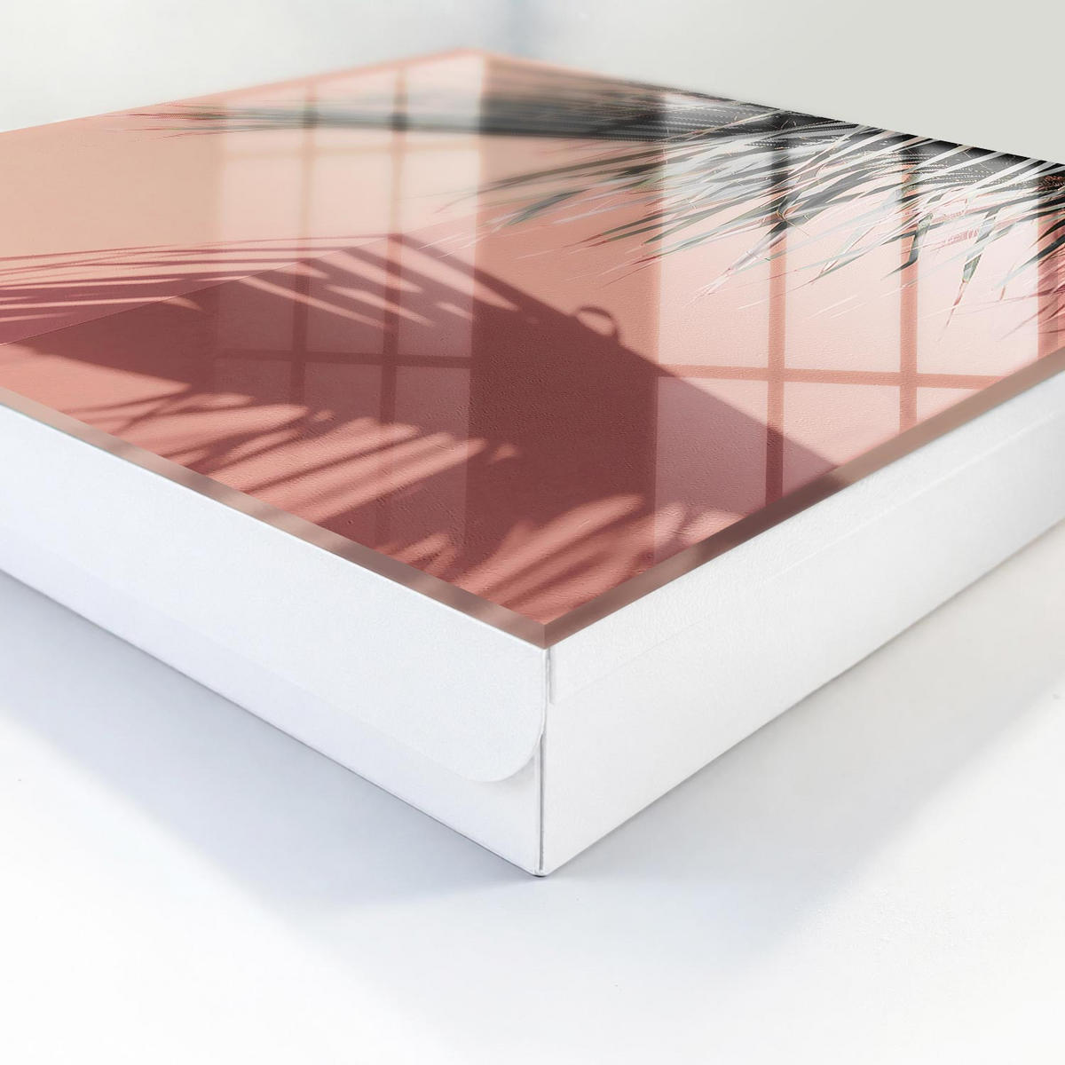 SCHLÜSSELBOX Weiß 30x30 cm – Türöffnung nach rechts - Tropische Eleganz - Pink, Metall (30/30/5cm) - TULUP