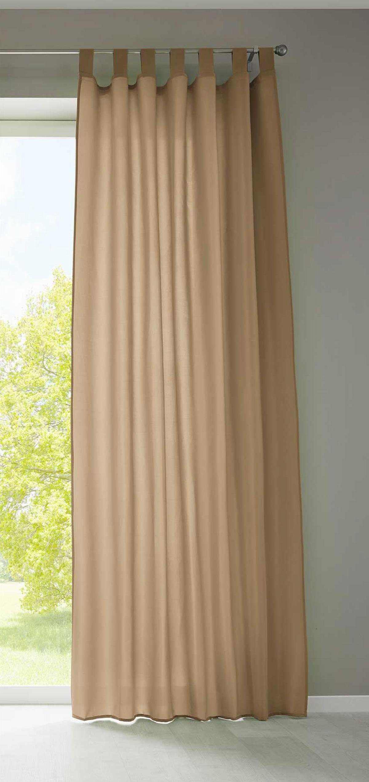 VORHANG POTSDAM HxB 225x140 cm Sand - Sandfarben, Textil (140/225cm) - Gardinenbox